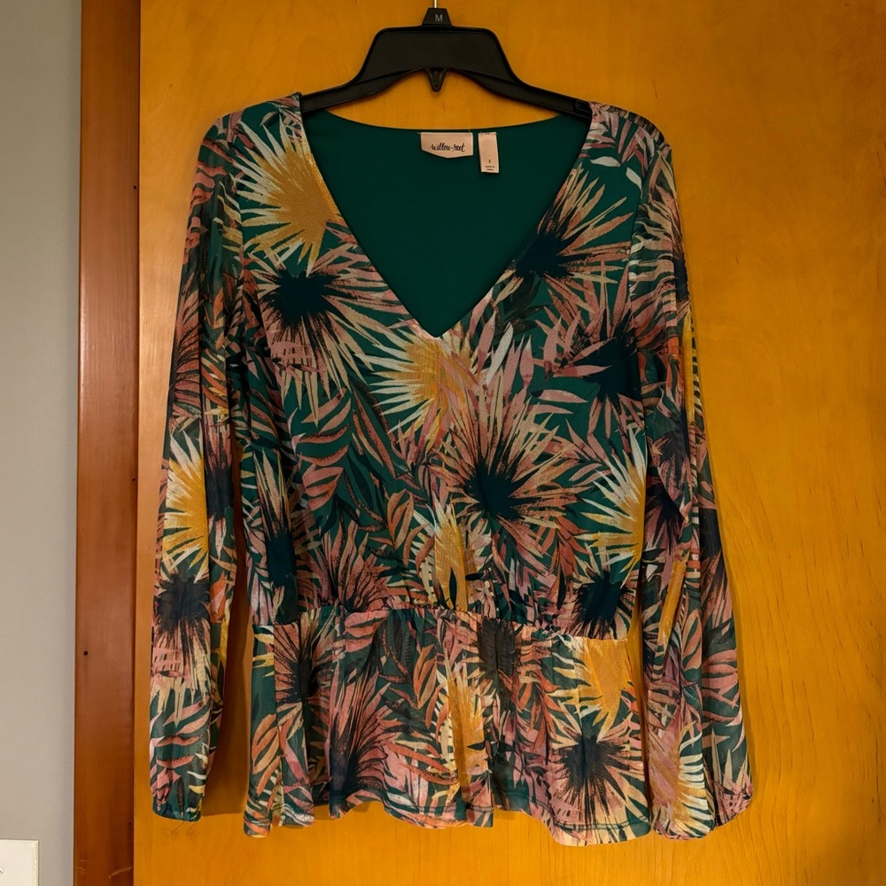 Willow & Root Mesh Blouse Women’s Size Small